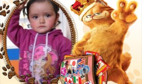 Fotomontaje infantil con Garfield